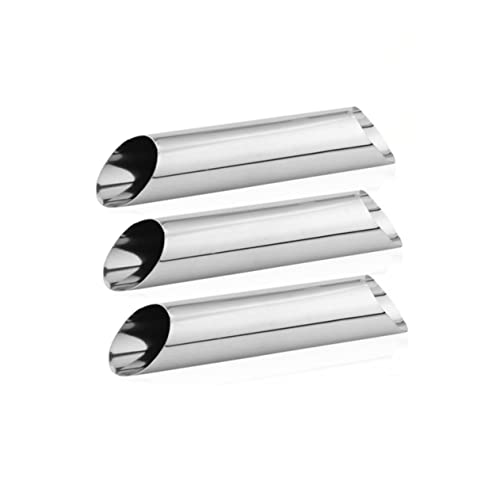 Garneck 3pc Stainless Steel Mini Cannoli Molds Cylindrical Shaped Connoli Forms for Baking Pastry Decorations