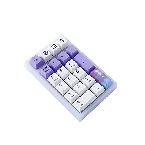 Boyi Td21 Hot Swappable Numpad,21 Keys Mini Numpad Portable Keypad Bluetooth 5.0/2.4Ghz/Wired Number Pad Keyboard Pbt Keycaps Rgb Backlit Type-C Numeric Keypad(Purple Dream Encounter Keycaps) #TOP4