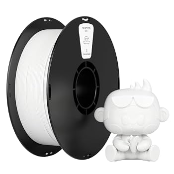 kexcelled PETG Filament 1.75mm,White PETG 3D Printer Filament 1kg Spool (2.2lbs), Upgrade Stronger Toughness Printing Consumables, Dimensional Accuracy +/-0.03mm,Fit Most FDM Printer