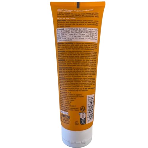 Super Facialist - Vitamin C + Brighten Gentle Daily Micro Polish Wash, Face Wash for Removing Dead Cells & Daily Impurities with Biodegradable Micro Beads, Vegan Friendly, 125ml - Image 3