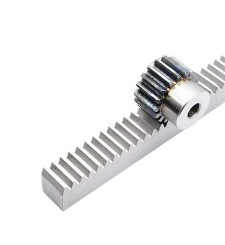 Bevel Gear Pinion Hardware Mechanical 1pcs 1Mod 1 Modulus Gear Rack Steel 10 * 10 * 500mm + 1PCS 1Mod 45teeth Pinion Bore Hole 6/8/10/12mm Steel Gear Metal Gear(8mm Hole 45T Gear)