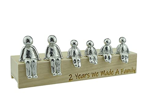 Pirantin 2nd Anniversary Idea, 2 Years We Made A Family Metal Ornament