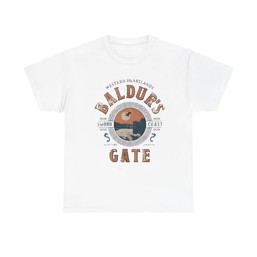 Baldurs Gate 3 T-Shirt, Baldur's Gate Adventure Tee White
