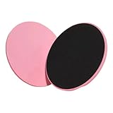 Menolana 2 Pieces Exercise Core Sliders Fitness Discs on All Surfaces Lightweight Full Body Exercise Equipment for Training Abdominal, Pink