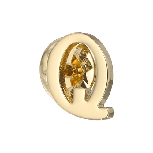 Image of PATIKIL Letter Lapel Pins, Initial Alphabet Collar Pins Letter Brooch Pins for Women Men Shirt Dress Suits