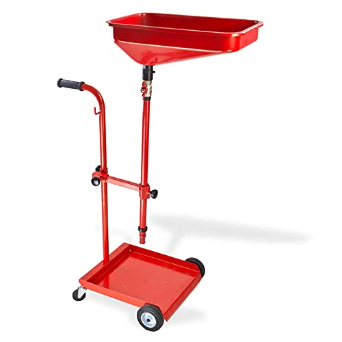 DEMA Ölauffanggerät ECO – Kompaktes Ölabsauggerät mit verstellbarer Höhe, Ablaufhahn & schwenkbarer Auffangwanne – Mobil mit 4 Rollen, 12,5 kg