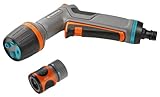 Gardena Comfort Reinigungsspritze ecoPulse: Spritze zur leistungsstarken und wassersparenden Reinigung, mit Dauerarretierung, Frostschutz (18304-20) Schwarz, Orange, Türkis, Einheitsgröße