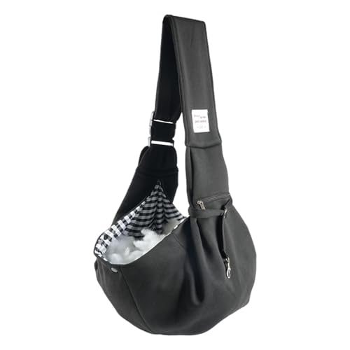 DeeRace ペットキャリア キャリングトート ポータブル ペット ハーネス 犬 猫 ショルダーバッグ リバーシブル 毎日の散歩 食料品店 旅行用, 黒