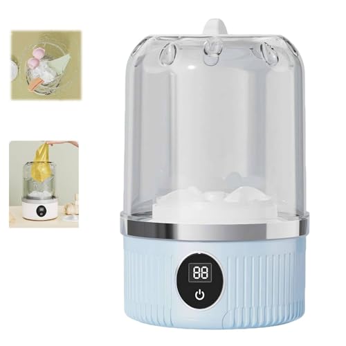 Portable Underwear Washer, 2025 New Rechargeable Mini Washing Machine,4000mAh, Cordless Design for Bras/Underwear/Socks,Compact Laundry Solution for Travel,Camping, RV & Dorms (Blue)