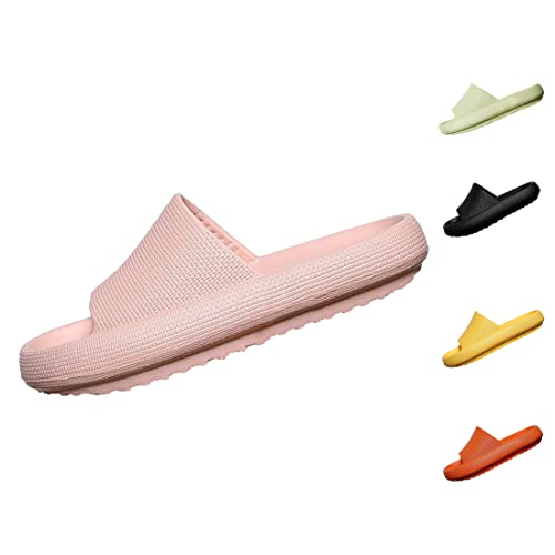 Claquettes Femme Homme Pantoufles douces en EVA Chaussons de Douche Antidérapantes Ete EU36-45,Rose 38/39 Cover