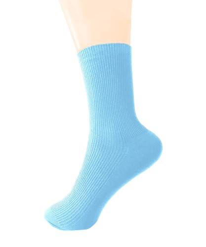 Image of Womens Ribbed Knit Socks Cotton Athletic Running Casual Crew Socks