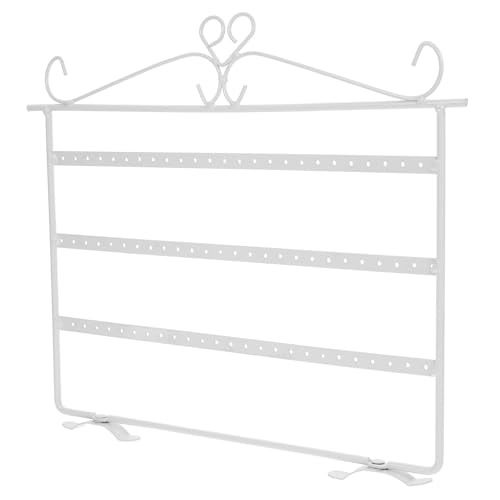 GALPADA Expositor de Pendientes de Metal en Color Claro, Organizador de Joyas para Colgar en Pared, Soporte Abierto para Aretes y Accesorios, Estante Decorativo Resistente para Uso