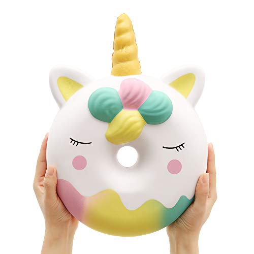 Anboor 13 Inches Squishies Jumbo Unicorn Donut Kawaii Soft Slow Rising Scented Giant