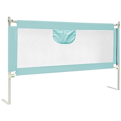 Image of GOCART WITH G LOGO Foldable Height Falling Protector Baby Safety Guard Rail (Blue, 5 FEET (Pack of 1))
