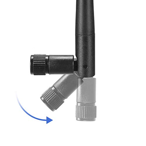 sourcing map WiFi Antenna 3dBi 2.4/5.8GHz SMA Male Connector Omni Direction Dual Band 110mm Folding for Bluetooth/Zigbee Antenna Black - Image 3
