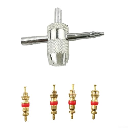 Entretien des pneus pratique : un ensemble complet de cinq outils essentiels de démontage de valve