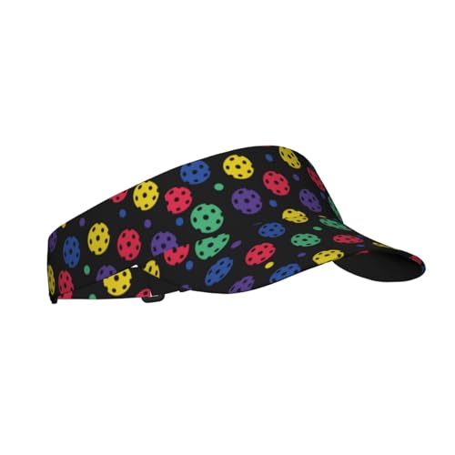 Colorful Pickleball Balls Visor