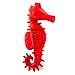 Jeffers Pet Natural Rubber Dog Chew Toy – Red Seahorse, Small – Vanilla Scent, Durable, Non-Toxic, Dishwasher Safe, Interactive Fetch & Tug Toy - Perfect for Training at Home