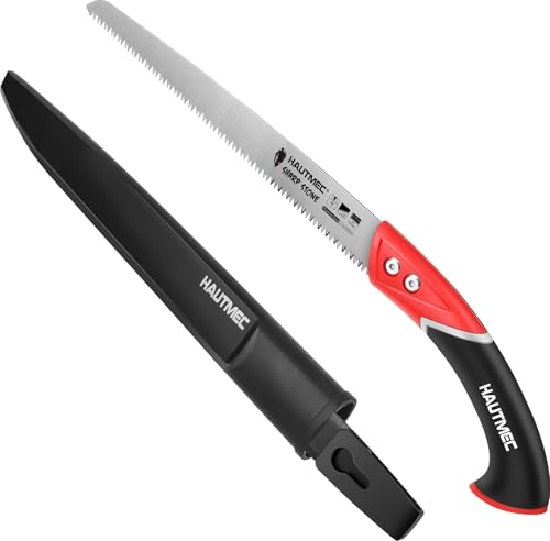 HAUTMEC 12 Inch/300 mm Pro Prunning Saw, Sk5 with Gullets for Swift Chip, for Pruning, Sharp Stone Serie Pruning Handsaw, HT0305