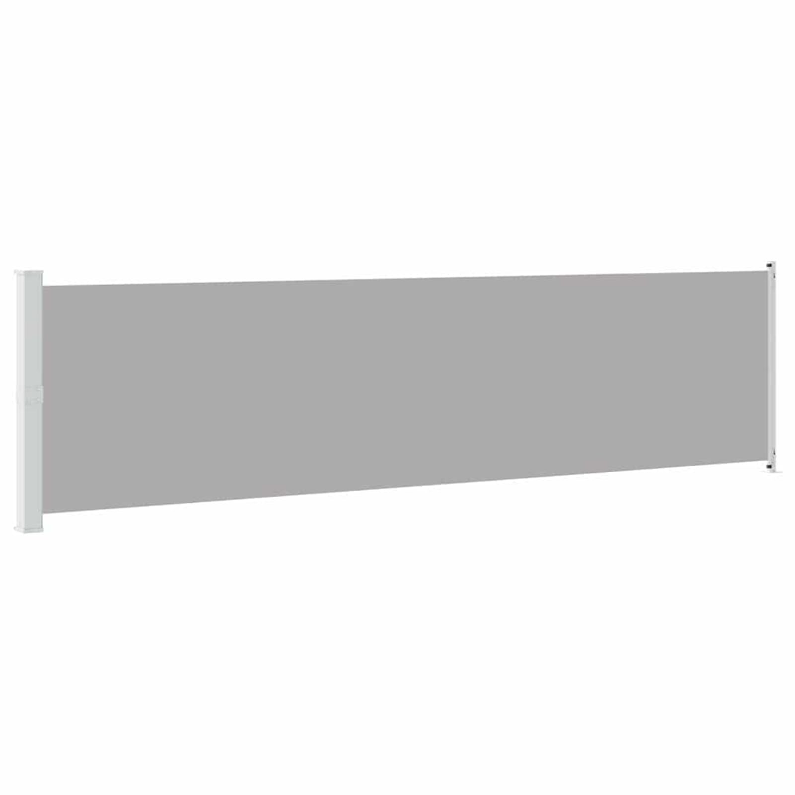 Tenda Laterale Retrattile Per Terrazzo 600x160 Cm | Antivento E AntiuV | Privacy E Protezione Solare | Grigio