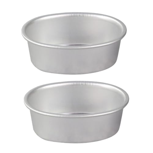 TOBBOMEY Molde Ovalado para Tarta de Queso Forma de Huevo Antiadherente de Aleación de Aluminio Resistente al Calor 2 Piezas para Hornear Pudín Gelatina y Postres Caseros