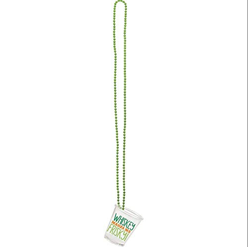 Amscan Shot Glass Chain Necklaces Costume Accessory-4 Pcs, 20" X 2", Multicolor #TOP2