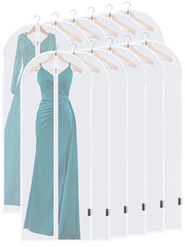 BALEINE 2 Pack Clothes Storage Bags (24 Gallon) + 12 Pack 60" Translucent Garment Bags3