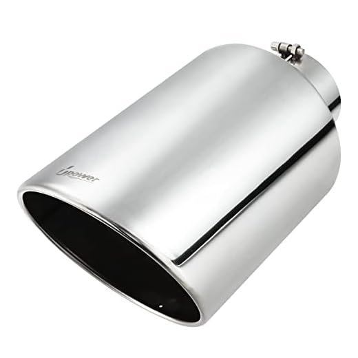 Upower 5" Inlet 10" Outlet Exhaust Tip 5 to 10 Inch 18" Long Diesel Exhaust Tailpipe Tip Stainless Steel Rolled Edge Bolt-On Diesel Pipe Universal For Car Truck