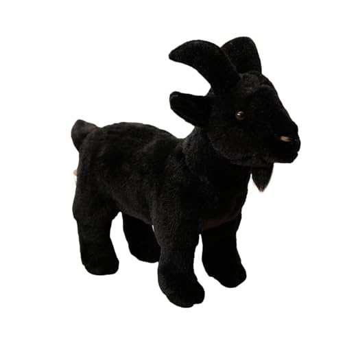 Nuyhgtr Peluche de cabra - Figura suave realista y linda de imitación de bebé cabra, para niñas, hombres, mujeres, adultos y niños de granja