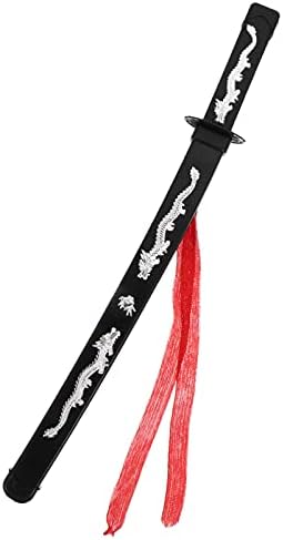 ifundom Samurai Spada Giocattolo Katana Anime Spada Demone Spada Divertente Cavalieri Spada con Due Draghi per I Bambini Costumi di Halloween Nero