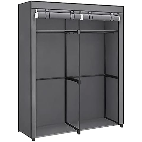 SONGMICS Portable Wardrobe with Two Rails Cover