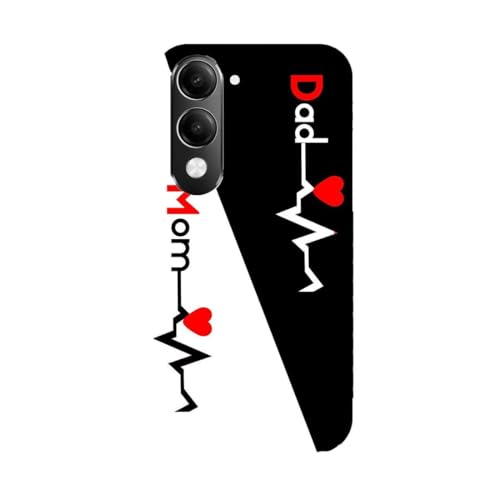 Image of Crepes Mom and Dad | Maa Paa | Mom Dad Designer Printed Hard Matt Finish Mobile Case Back Cover for Vivo T4 Lite 5G /iQOO Z10 Lite 5G /Vivo Y19 5G /Vivo Y19E