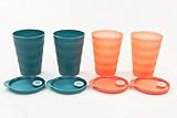 Original Tupperware Tupperware Trinkhalmbecher Junge Welle 330 ml (2) türkisgrün+pastellorange (2) 38081
