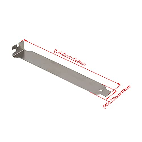 RDEXP 12x2cm Cassa per computer in acciaio inossidabile argento Scanalatura posteriore Staffa PCI Riempimento bianco Piastra di copertura Sezione piatta con vite Set di 10