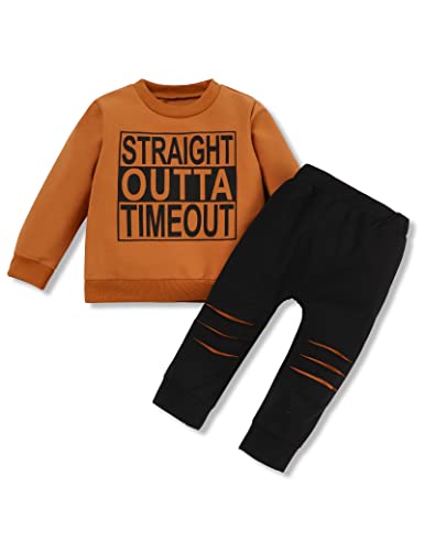 Image of TUEMOS Toddler Boy Clothes Sweatsuits Fall Winters Boy Outfits