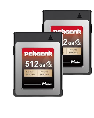 PERGEAR 512GB Cfexpress 4.0 Type B [J[h (}X^[V[Y) (2pbN 3500MB/b ݑx 3,400MB/b ǂݎ葬x 8k RAW rfI^&ʐ^ C500 Mark III,1DX M