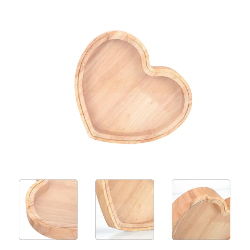Hucha de monedas para cumpleaños en forma de corazón de madera y cristal 8