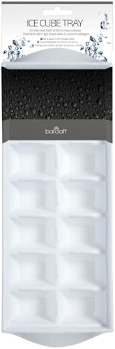 BarCraft White Plastic Ice Cube Tray for 14 Cubes, 26x12cm - Image 7