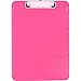 Neon Pink Transparent Plastic Clipboard, 9