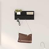 Robuste et durable : fabriquée en bois de haute qualité avec un aspect chêne noir, la garde-robe peut supporter jusqu'à 20 kg et conserve son aspect élégant même au quotidien grâce à sa surface résistante aux rayures.