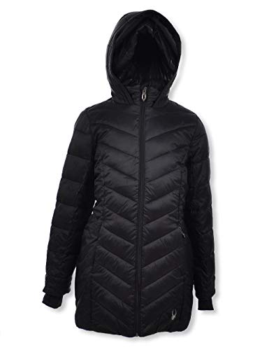 Spyder Girls' Chevron-Quilted Thermaweb Insulated Jacket - Black3