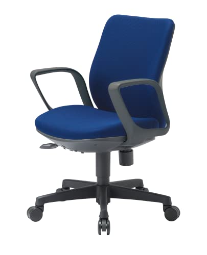 [身体を預けた瞬間に感じる極上の掛け心地 OA-3115FJ サークル肘]アイコ オフィスチェア デスクチェア 人間工学 テレワーク (ローバック/ダークブルー)