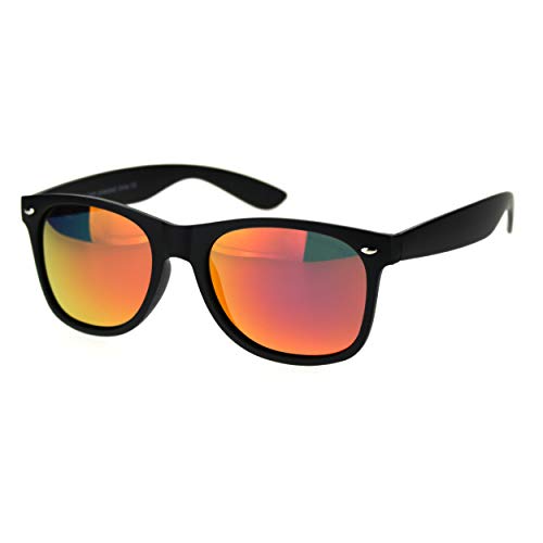 SA106 1.1mm Polarized Color Mirror Lens Hipster Rubberized Black Horn Rim Sunglasses2