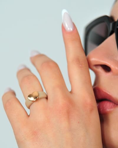 Rinfit Womens Silicone Wedding Ring with Stainless Steel Heart - Rubber Bands - Patented Design2