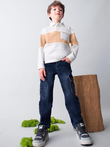 Mayoral Soft Denim Cargo Pants for Boys Blue Black4