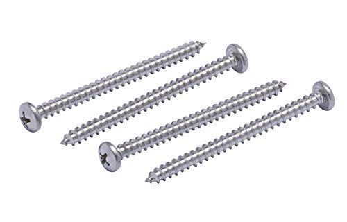 Tornillo para madera Bolt Dropper #10 X 2-1/2" cabeza pan Phillips, acero inoxidable 18-8 (304), paquete de 25 piezas miniatura 5