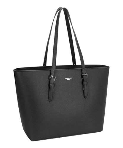 David Jones - Borsa Tote Shopper Grande Capacità Donna - Borsa a Spalla Tracolla Lavoro Manico...