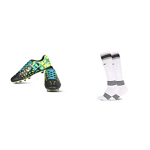 Image of Vector X Chaser Kids Football Shoes (Orange-Black-Firozi)