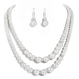 Pearl Necklaces and Earrings Set