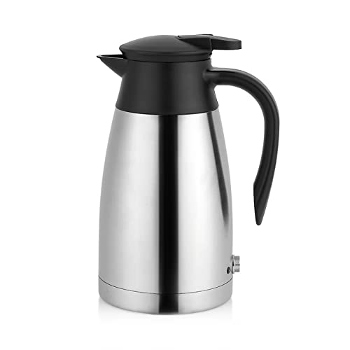 1000ml Auto Wasserkocher Edelstahl, 24V Reisewasserkocher Wasserkessel mit Zigarettenanzünder Heizbecher, Heizbecher für Kaffee Getränke Elektrischer Wasserkocher
